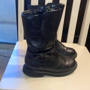 Jumping Beans Black Kids Boots with Bow Detail